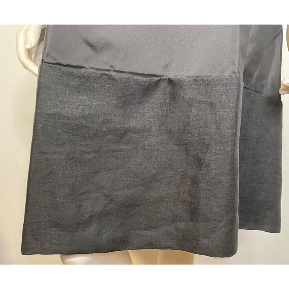 Shamask Black Silk Linen Dress 10 12 14 NWT $1600 Evening - Picture 6 of 16